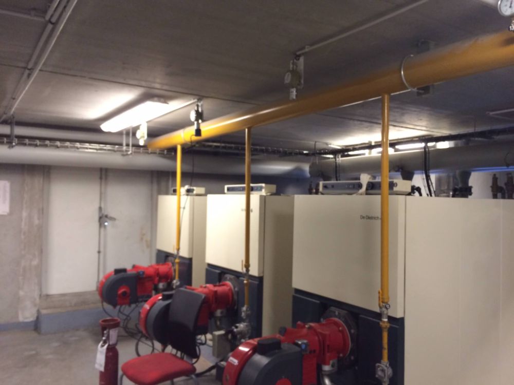 DETECTION GAZ CHAUFFERIE BATIMENT ADMINISTRATIF REGION LILLE INSTALLATION REALISEE PAR GLSI AVEC DU MATERIEL DE MARQUE TECNOCONTROL CENTRALE CITY CE408 / CAPTEUR ATEX SE 183 KM