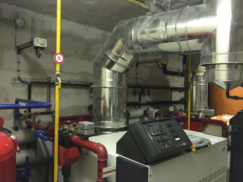 DETECTION GAZ DANS LA CHAUFFERIE D'UNE EPHAD INSTALLATION REALISEE PAR GLSI AVEC DU MATERIEL DE MARQUE TECNOCONTROL 1 CENTRALE 3 VOIES SE 194 / SONDES SE 192