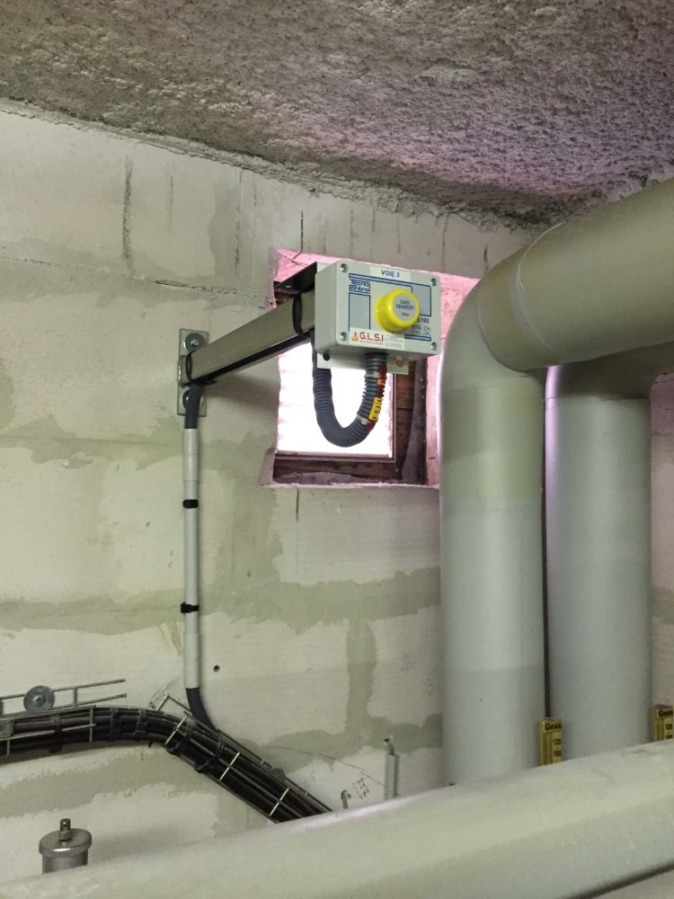 DETECTION GAZ DANS LA CHAUFFERIE D'UNE EPHAD INSTALLATION REALISEE PAR GLSI AVEC DU MATERIEL DE MARQUE TECNOCONTROL 1 CENTRALE 3 VOIES SE 194 / SONDES SE 192