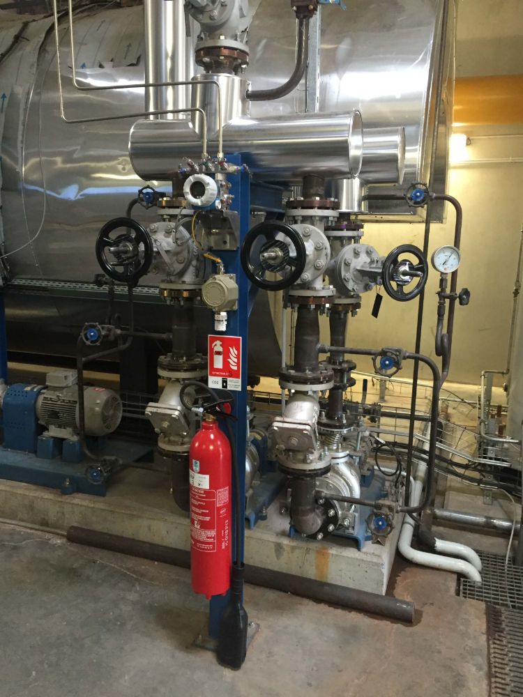 DETECTION GAZ ATEX DANS LA CHAUFFERIE D'UN SITE INDUSTRIEL REGION ISBERGHE INSTALLATION REALISEE PAR GLSI AVEC DU MATERIEL DE MARQUE TECNOCONTROL : CENTRALE CITY CE 408P AVEC ALIMENTATION DE SECOURS POSEES EN EXTERIEUR DANS UN COFFRET ETANCHE EQUIPE D'UNE SONDE THERMOSTATIQUE / CAPTEUR SE 183KM AVEC CONES CONCENTRATEUR TR 532 PERMETTANT UNE MEILLEURE RECUPERATION DES FUITES