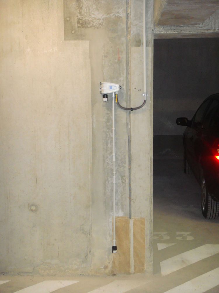 DETECTION GAZ CO (monoxyde de carbone) et NO2 (dioxyde d'azote) DANS UN PARKING REGION DUNKERQUE INSTALLATION REALISEE PAR GLSI AVEC DU MATERIEL DE MARQUE TECNOCONTROL CENTRALE CITY CE 408P / SONDES MULTIPLES ELECTROCHIMIQUES CO (monoxyde de carbone) / NO2 (dioxyde d'azote)