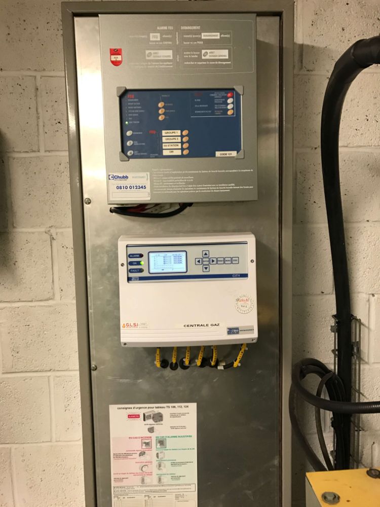 DETECTION GAZ ATEX DANS LA COGENERATION D'UNE POLYCLINIQUE INSTALLATION REALISEE PAR GLSI AVEC DU MATERIEL DE MARQUE TECNOCONTROL CENTRALE CITY CE408P / SONDES SE 183 KM