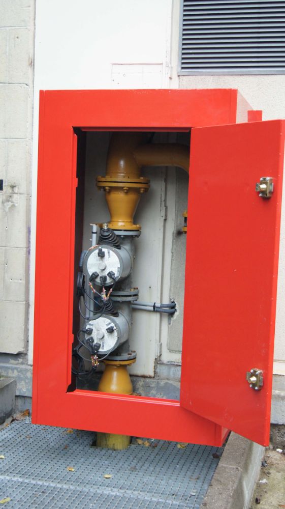 DETECTION GAZ METHANE (CH4) ET MONOXYDE DE CARBONE (CO) DANS UNE CHAUFFERIE INSTALLATION REALISEE PAR GLSI AVEC DU MATERIEL DE MARQUE TECNOCONTROL SONDES ATEX SE 193KM (methane) SONDE TS 220EC-S (CO) AVEC ELECTROVANNE GAZ SITUEE EN EXTERIEUR PROTEGEE PAR COFFRET MARINA