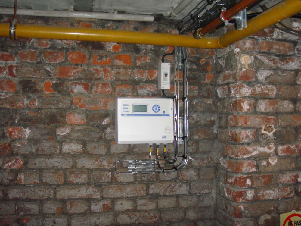 DETECTION MONOXYDE DE CARBONE DANS UNE CHAUFFERIE DE MAIRIE INSTALLATION REALISEE PAR GLSI AVEC DU MATERIEL DE MARQUE TECNOCONTROL CENTRALE CITY CE408P / SONDES TS 220 ECS / SIRENES FLASH SE 301A