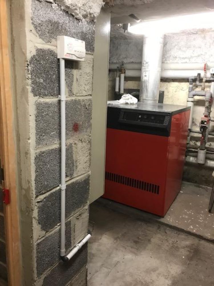 Equipement d'une chaufferie, avec Fourniture et Installation, de sondes monoxydes de carbone SE315C et sondes méthanes SE195K.